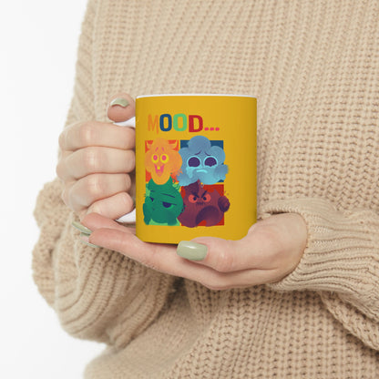 Colorful Mood Ceramic Mug - Fun Expressions for Coffee Lovers