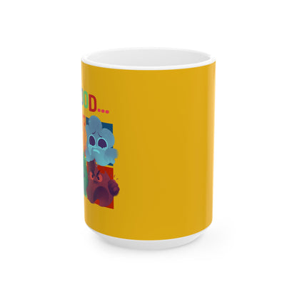 Colorful Mood Ceramic Mug - Fun Expressions for Coffee Lovers