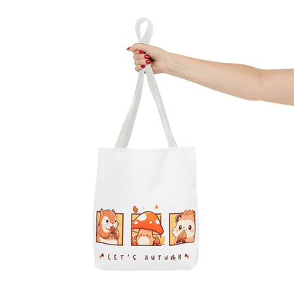 Let's Autumn Tote Bag | Cute Fall Animals Design