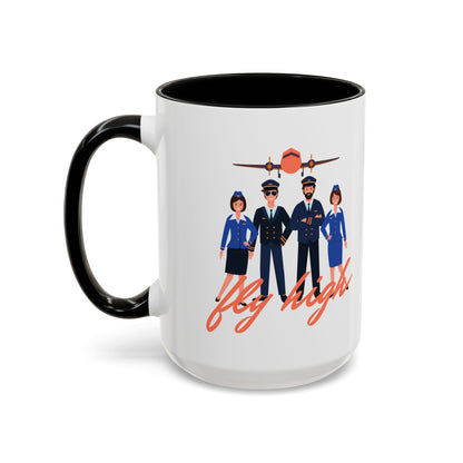 Pilot-Themed Accent Coffee Mug - Perfect Gift for Aviation Enthusiasts