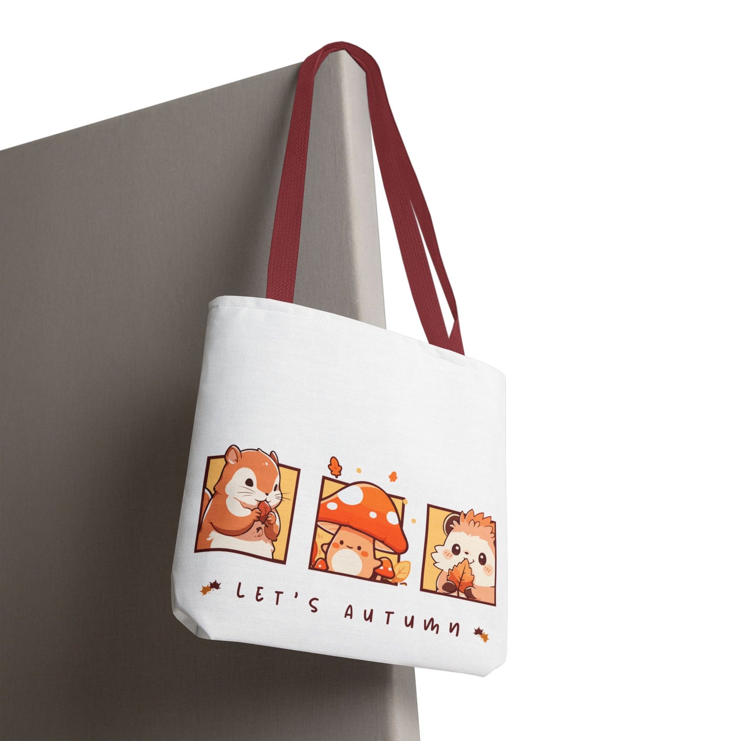 Let's Autumn Tote Bag | Cute Fall Animals Design