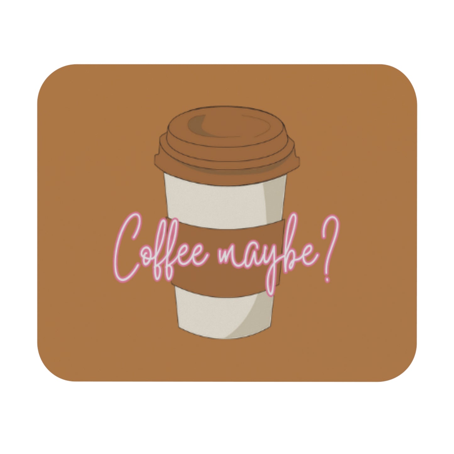Coffee Maybe? Cute Mouse Pad for Coffee Lovers, Office Gifts, Desk Accessories, Gift for Her, Coffee Shop Decor