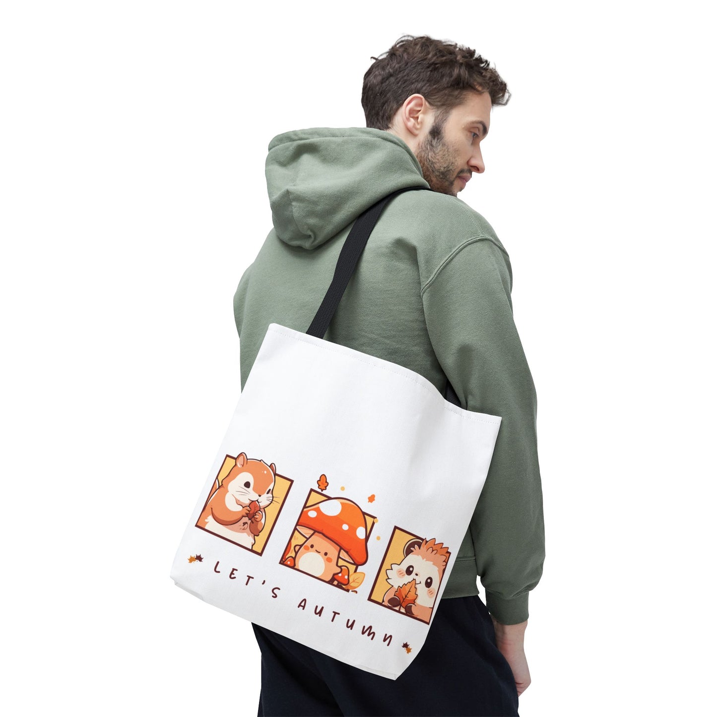 Let's Autumn Tote Bag | Cute Fall Animals Design