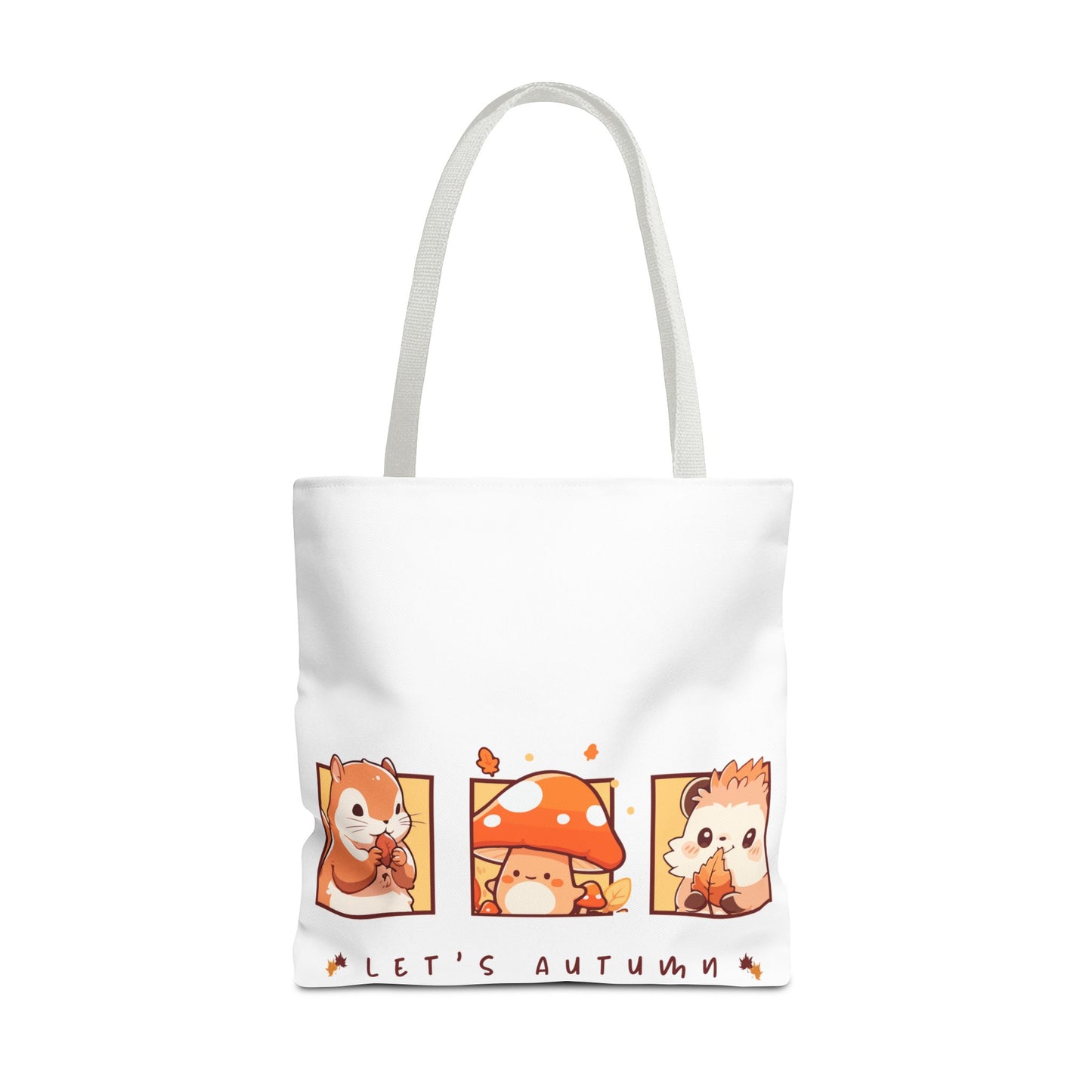 Let's Autumn Tote Bag | Cute Fall Animals Design