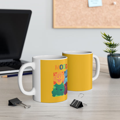 Colorful Mood Ceramic Mug - Fun Expressions for Coffee Lovers