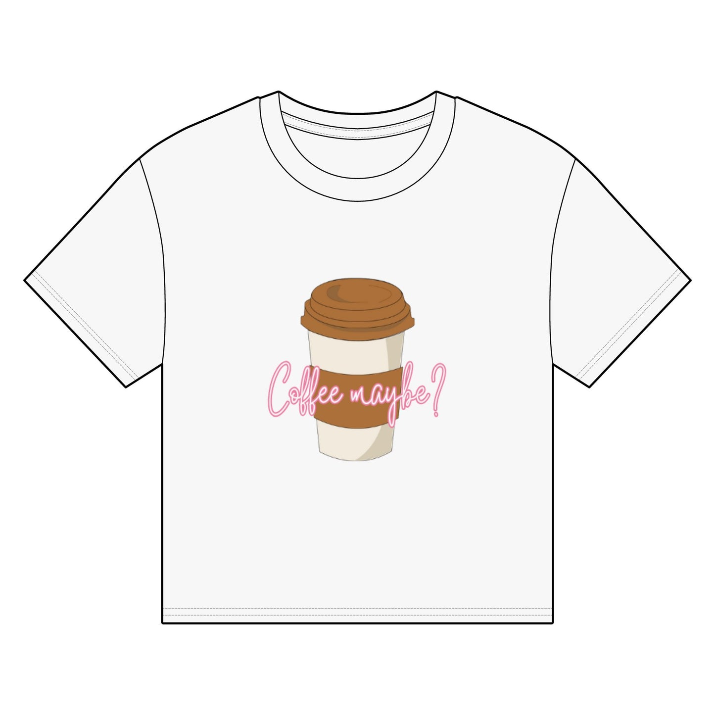 Coffee Tshirt, Coffee Maybe? Women's Boxy Tee, Casual Shirt, Gift for Coffee Lovers, Cute Top for Everyday Wear, Relaxed Fit Tee