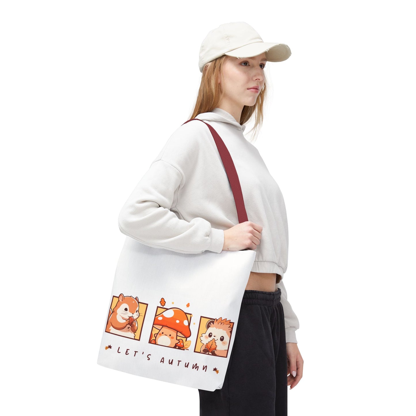 Let's Autumn Tote Bag | Cute Fall Animals Design