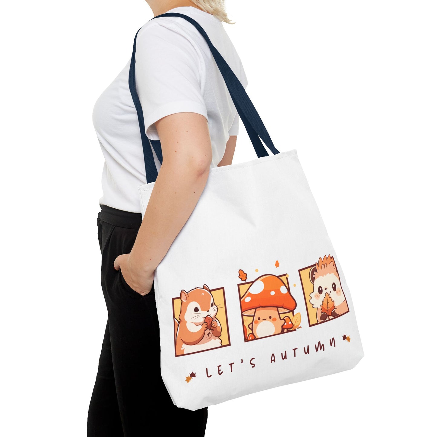 Let's Autumn Tote Bag | Cute Fall Animals Design