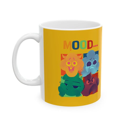 Colorful Mood Ceramic Mug - Fun Expressions for Coffee Lovers