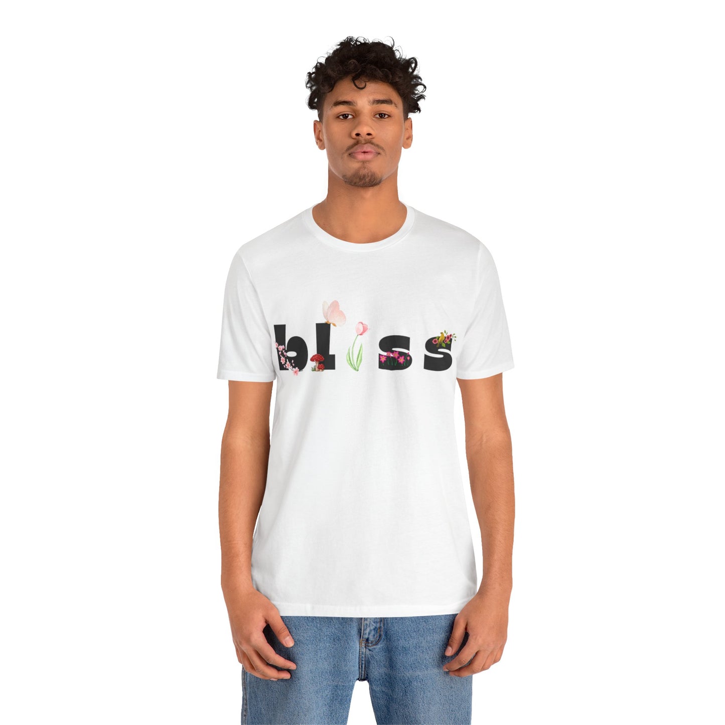 Bliss Floral Unisex Jersey Tee - Perfect for Relaxation and Casual Outings