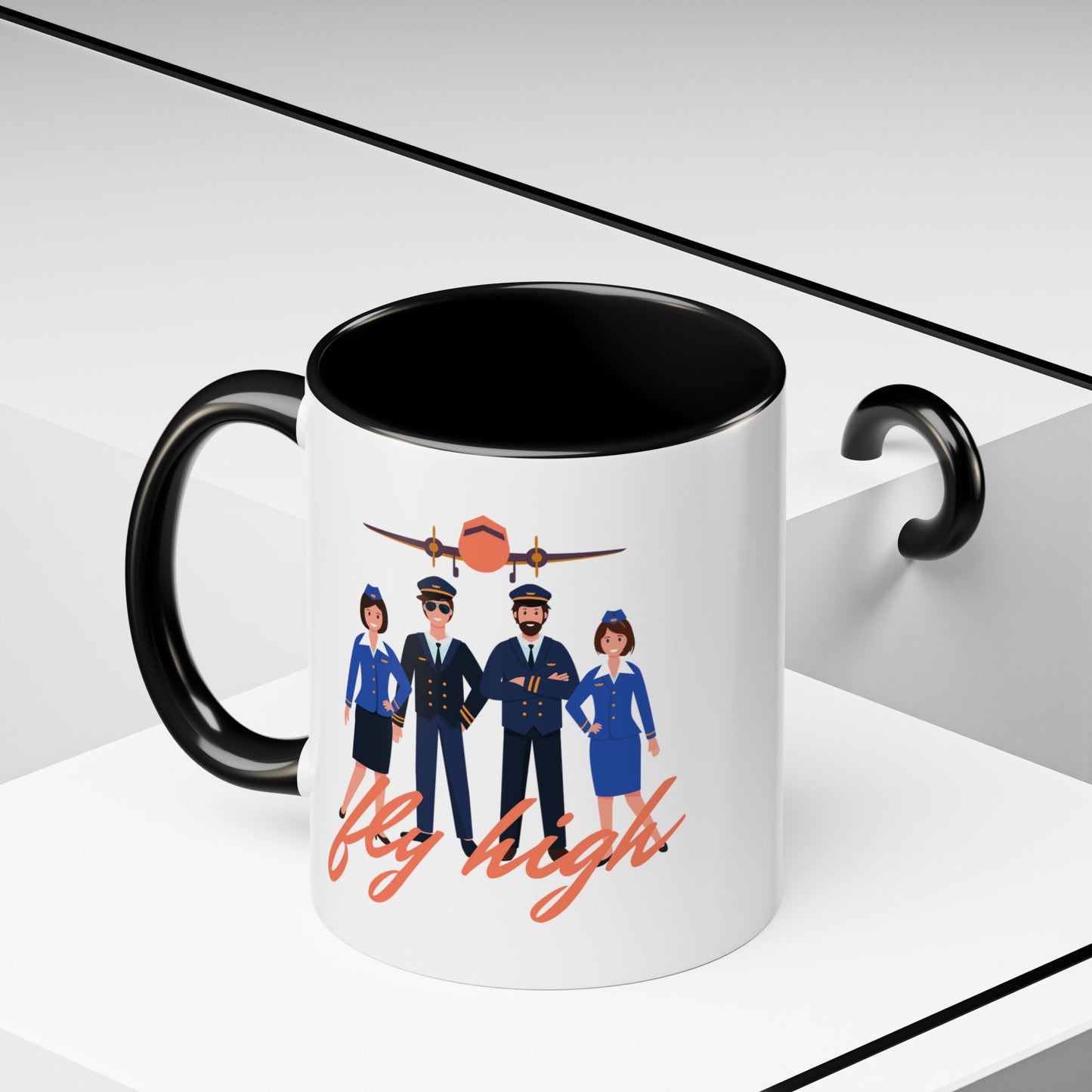 Pilot-Themed Accent Coffee Mug - Perfect Gift for Aviation Enthusiasts