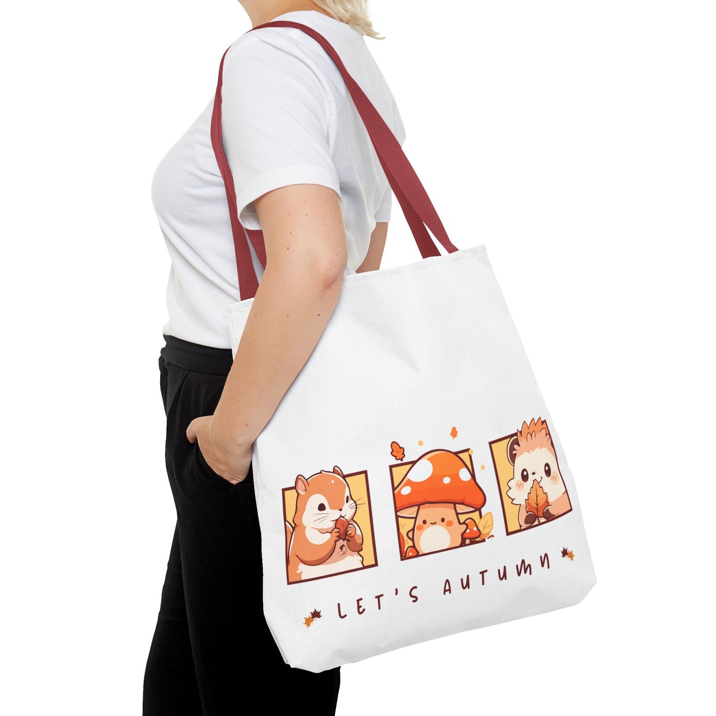 Let's Autumn Tote Bag | Cute Fall Animals Design