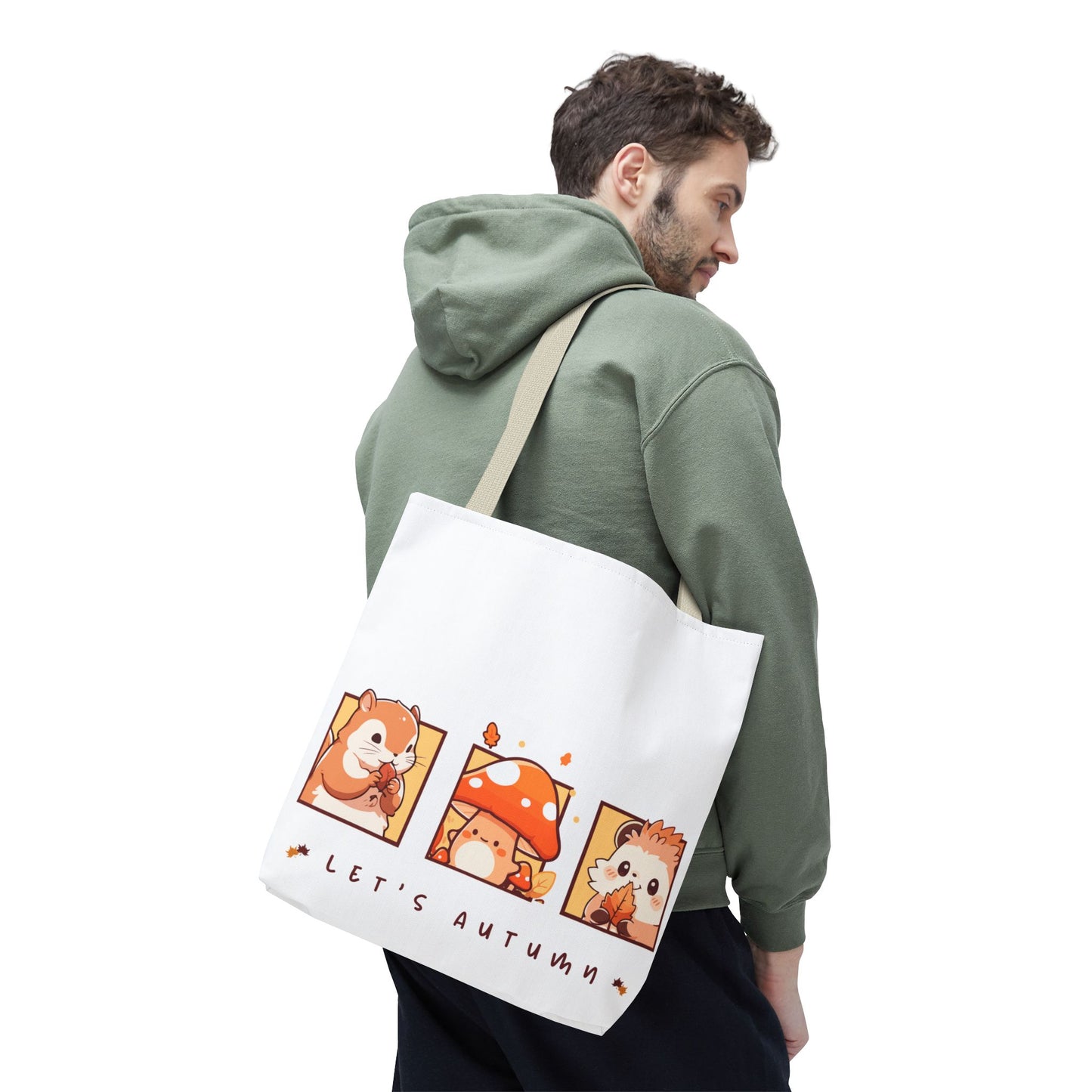 Let's Autumn Tote Bag | Cute Fall Animals Design