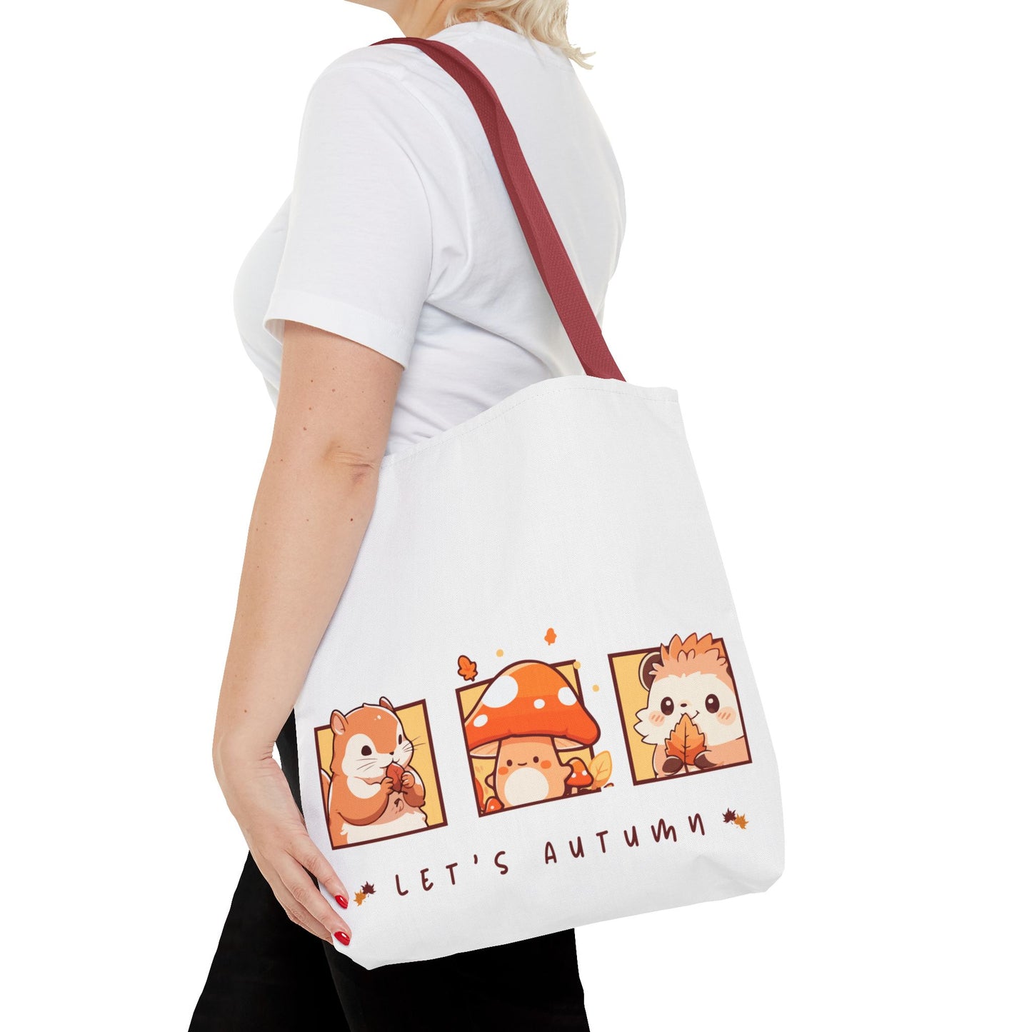 Let's Autumn Tote Bag | Cute Fall Animals Design