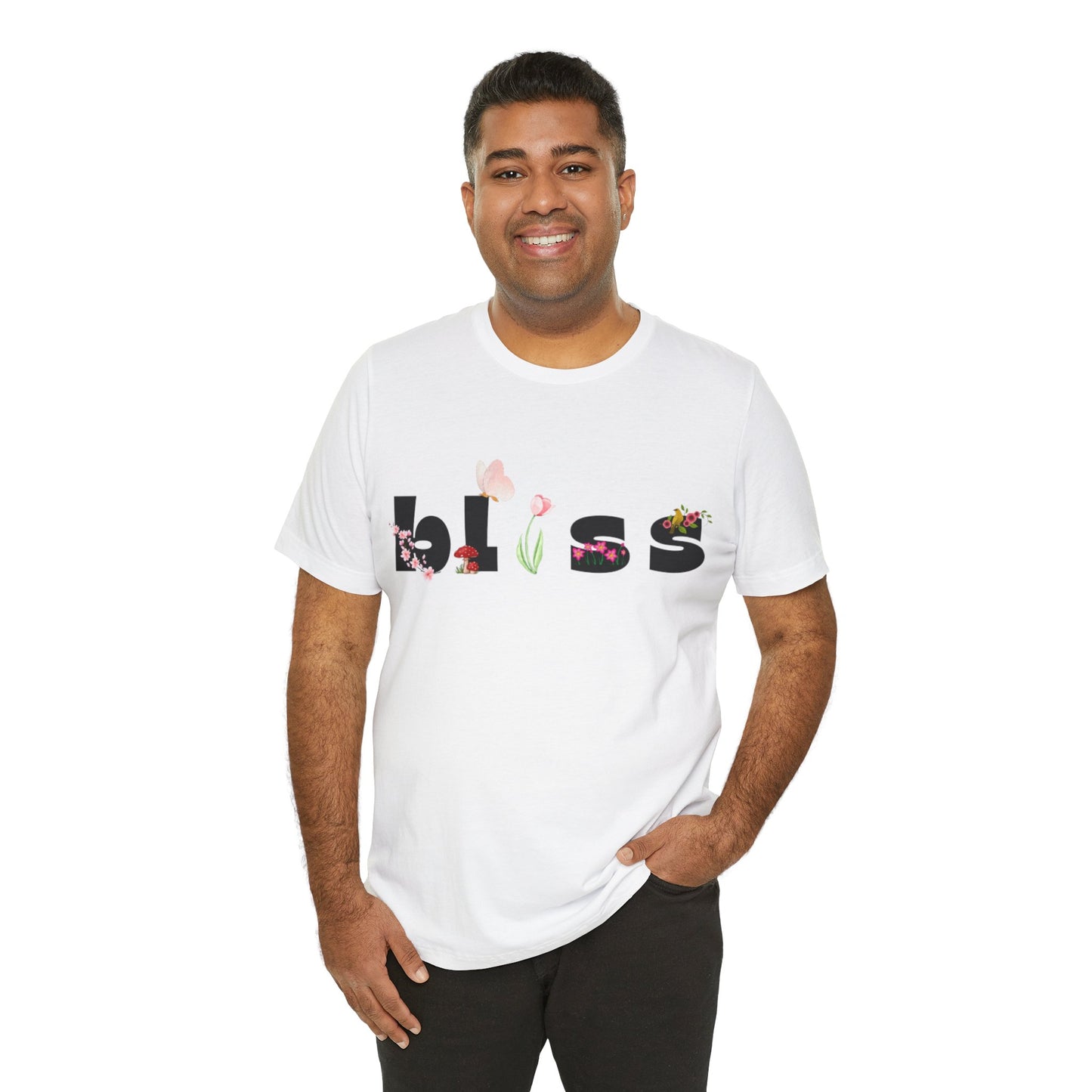 Bliss Floral Unisex Jersey Tee - Perfect for Relaxation and Casual Outings